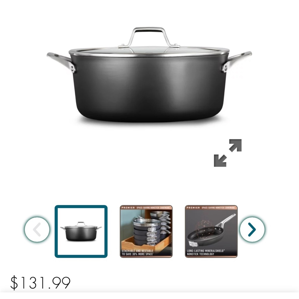 [NIB] Calphalon Premier Hard-Anodized Nonstick 8.5-Quart Dutch Oven with Lid